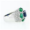 Image 5 : 18k Gold 6.93 ctw GIA & AGL Burma Sapphire Emerald Diamond Cocktail Statement Ri