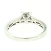 Image 4 : 14k White Gold 0.79 ctw Illusion Solitaire Princess Cut Diamond Engagement Ring