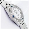 Image 7 : Rolex Ladies Quickset White Roman Diamond & Sapphire Datejust Wristwatch