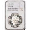 Image 1 : 1884-CC $1 Morgan Silver Dollar Coin NGC MS64PL