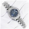 Image 3 : Rolex Ladies Stainless Steel Blue Roman Diamond Datejust Wristwatch