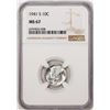 Image 1 : 1941-S Mercury Dime Coin NGC MS67