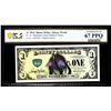 Image 1 : 2013 $1 Disney Dollar Maleficent Note R-165 Note PCGS Superb Gem Uncirculated 67PPQ