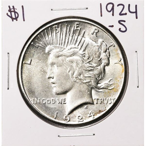 1924-S $1 Peace Silver Dollar Coin