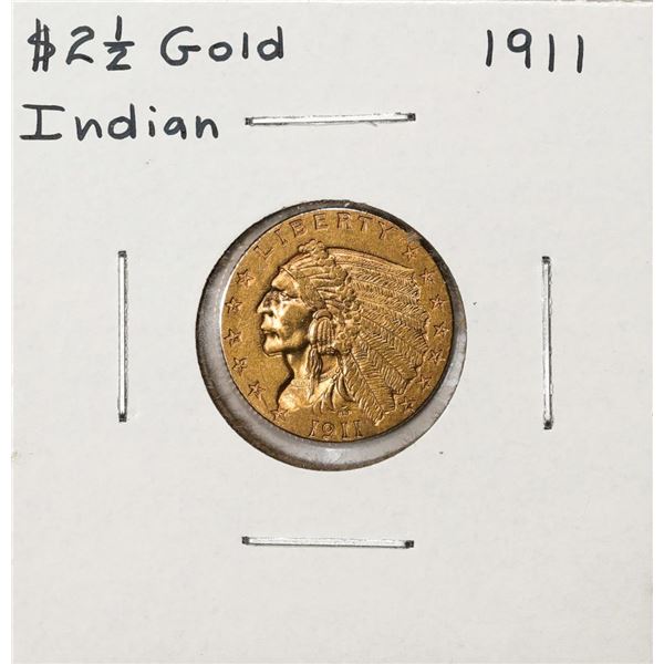 1911 $2 1/2 Indian Head Quarter Eagle Gold Coin