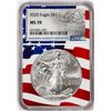 Image 1 : 2020 $1 American Silver Eagle Coin NGC MS70 Flag Core