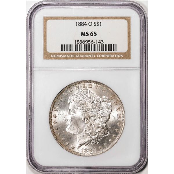 1884-O $1 Morgan Silver Dollar Coin NGC MS65