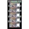 Image 2 : (5) Consecutive 2017 Djibouti 40 Francs Bank Notes PMG Superb Gem Uncirculated 68EPQ