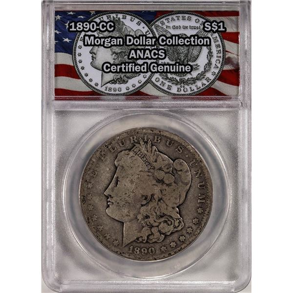 1890-CC $1 Morgan Silver Dollar Coin ANACS Genuine