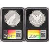 Image 2 : 2023-S $1 Proof Morgan & Peace Silver Dollar Set NGC PF70 Ultra Cameo ER Iskowitz Sig