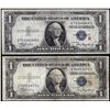 Image 1 : Pair of 1935A $1 Experimental "R" & "S" Silver Certificate Notes