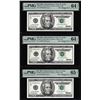 Image 1 : (3) Consec. 1996 $20 Federal Reserve Offset Error Notes PMG Ch. Uncirculated 64/65EPQ