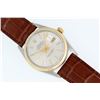 Image 6 : Rolex Mens Two Tone Silver Index Datejust Wristwatch With Leather Band