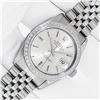 Image 2 : Rolex Mens Stainless Steel Silver Index Diamond Datejust Wristwatch