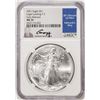 Image 1 : 2021 Type 2 $1 American Silver Eagle Coin NGC MS70 Early Releases Edmund Moy Signed