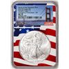 Image 1 : 2021(S) Type 1 $1 American Silver Eagle Coin NGC MS70 ER San Francisco Flag Core