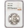 Image 1 : 1954-S Franklin Half Dollar Coin NGC MS64FBL