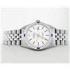 Image 3 : Rolex Mens Stainless Steel Silver Index Sapphire and Diamond Datejust Wristwatch