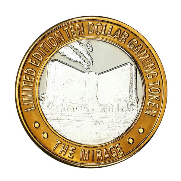 .999 Silver The Mirage Las Vegas, Nevada $10 Casino Gaming Token Limited Edition