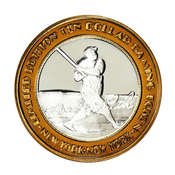 .999 Fine Silver New York New York Las Vegas, Nevada $10 Limited Edition Gaming Token