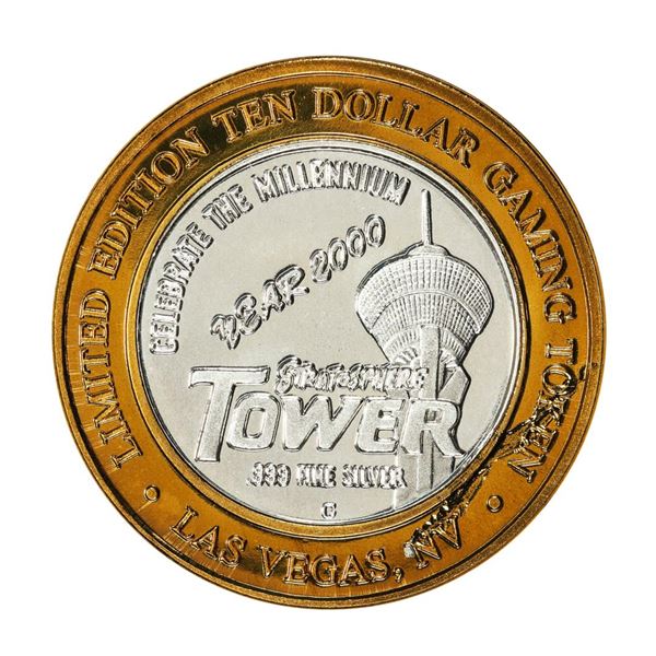 .999 Silver Stratosphere Las Vegas, Nevada $10 Casino Limited Edition Gaming Token