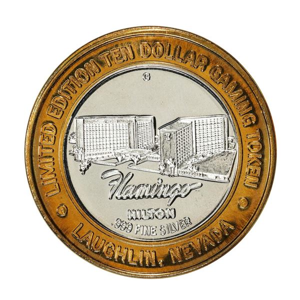 .999 Silver Flamingo Hilton Laughlin, Nevada $10 Casino Limited Edition Gaming Token