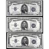 Image 1 : Lot of (3) 1934B/1934D $5 Silver Certificate Notes