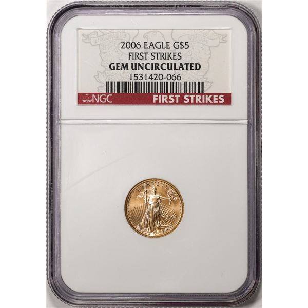 2006 $5 American Gold Eagle Coin NGC Gem Uncirculated First Strikes