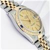 Image 5 : Rolex Mens Two Tone Champagne Index Sapphire and Diamond Datejust Wristwatch