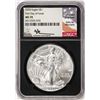 Image 1 : 2020 $1 American Silver Eagle Coin NGC MS70 First Day of Issue Mercanti Signature