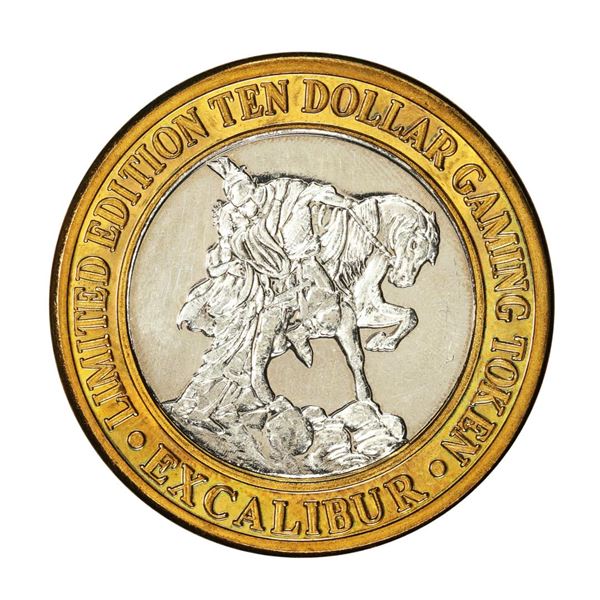 .999 Silver Excalibur Las Vegas, Nevada $10 Casino Limited Edition Gaming Token
