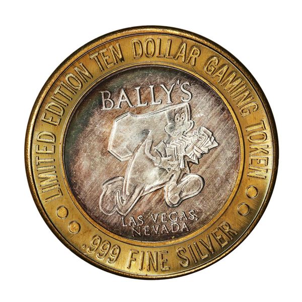 .999 Silver Bally's Las Vegas, Nevada $10 Casino Limited Edition Gaming Token