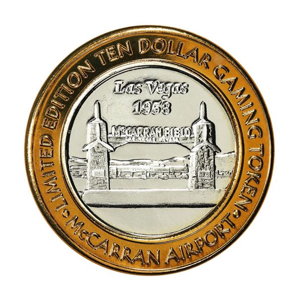 .999 Silver McCarran International Airport Las Vegas, Nevada $10 Limited Gaming Token