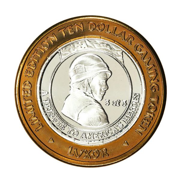 .999 Silver Luxor Las Vegas, Nevada $10 Casino Limited Edition Gaming Token