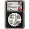 Image 1 : 2021 Type 2 $1 American Silver Eagle Coin NGC MS70 First Day of Issue Mercanti Signed