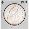Image 1 : 1871 $1 Seated Liberty Silver Dollar Coin