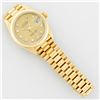 Image 8 : Rolex Ladies 18K Yellow Gold Champagne Diamond President Wristwatch