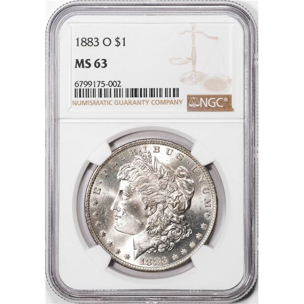 1883-O $1 Morgan Silver Dollar Coin NGC MS63
