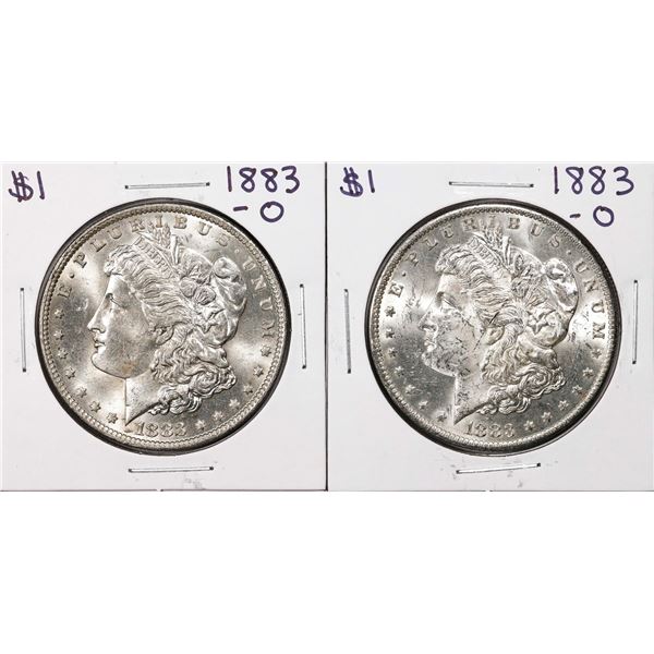 Lot of (2) 1883-O $1 Morgan Silver Dollar Coins