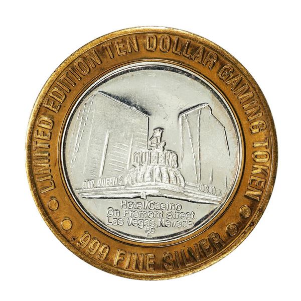 .999 Silver Four Queens Casino Hotel Las Vegas, NV $10 Limited Edition Gaming Token