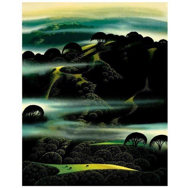 Eyvind Earle (1916-2000) "Fog Draped Hills" Limited Edition Serigraph on Paper