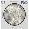Image 1 : 1935 $1 Peace Silver Dollar Coin