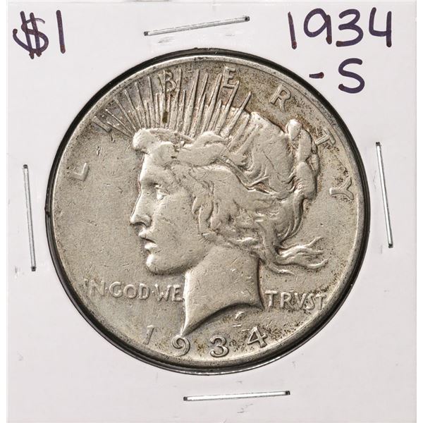 1934-S $1 Peace Silver Dollar Coin