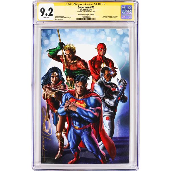 D.C. Comics Superman #75 Comic Book 2/18 CGC 9.2 Signed by Greg Horn