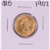 Image 1 : 1902 $5 Liberty Head Half Eagle Gold Coin