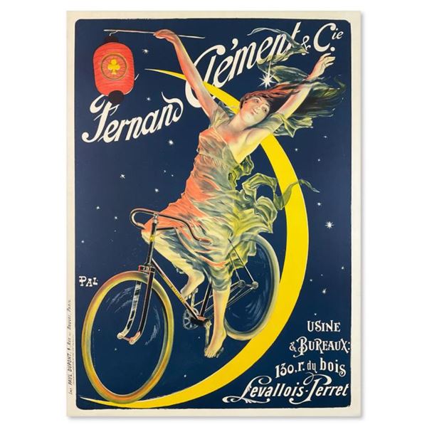 Paleologue (1855-1942) "Clement Cycles" Print Lithograph on Paper