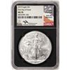 Image 1 : 2019 $1 American Silver Eagle Coin NGC MS70 First Day of Issue Mercanti Signature
