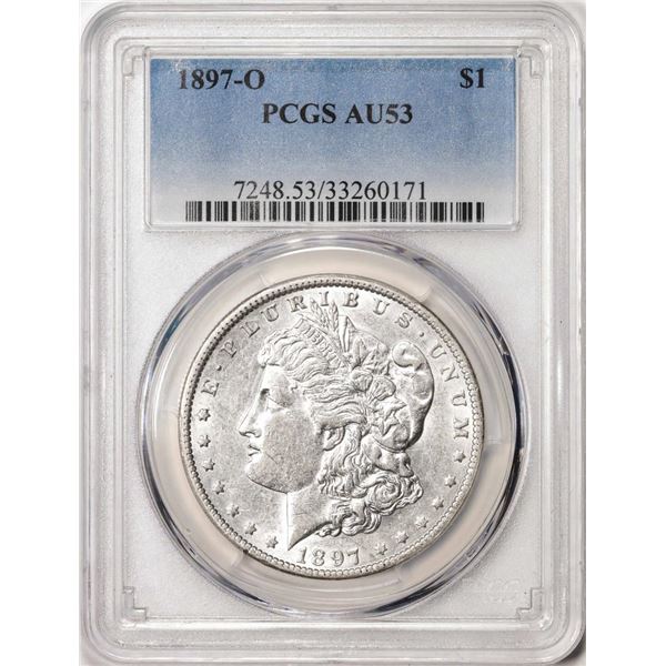 1897-O $1 Morgan Silver Dollar Coin PCGS AU53