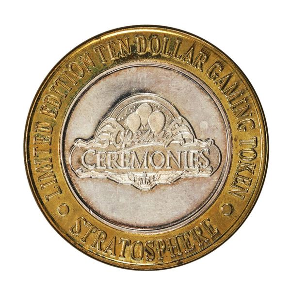 .999 Silver Stratosphere Las Vegas, Nevada $10 Casino Limited Edition Gaming Token