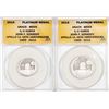 Image 1 : Set of 2014 Proof 1/4 oz & 1/2 oz Platinum JFK Apollo 11 Anniversary Medal ANACS MS69
